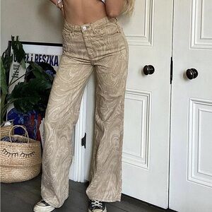 BDG Beige Tie-Dye Cargo Pants